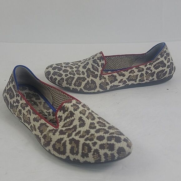 Rothy's Animal Print Leopard Slip-on Women's Loafers. - Picture 2 of 13